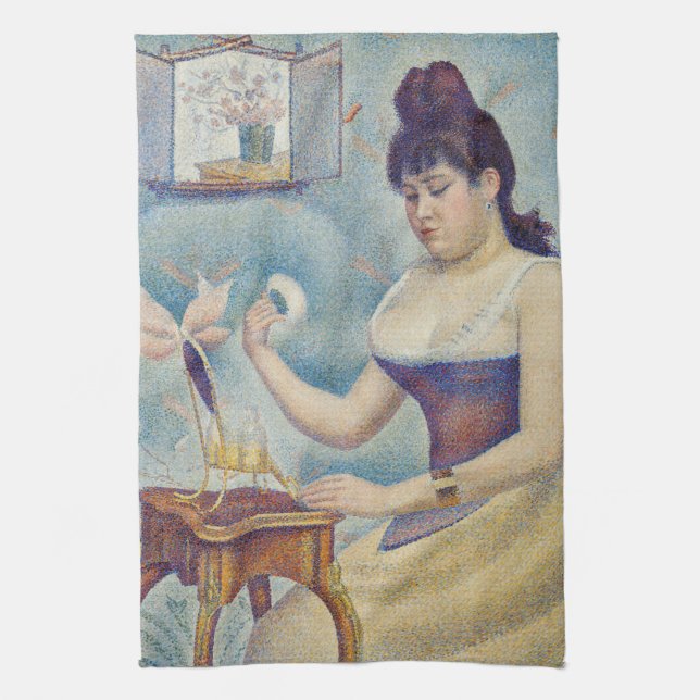Georges Seurat - Young Woman Powdering Herself Kökshandduk (Vertikal)