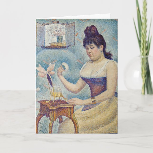 Georges Seurat - Young Woman Powdering Herself Kort (Framsida)