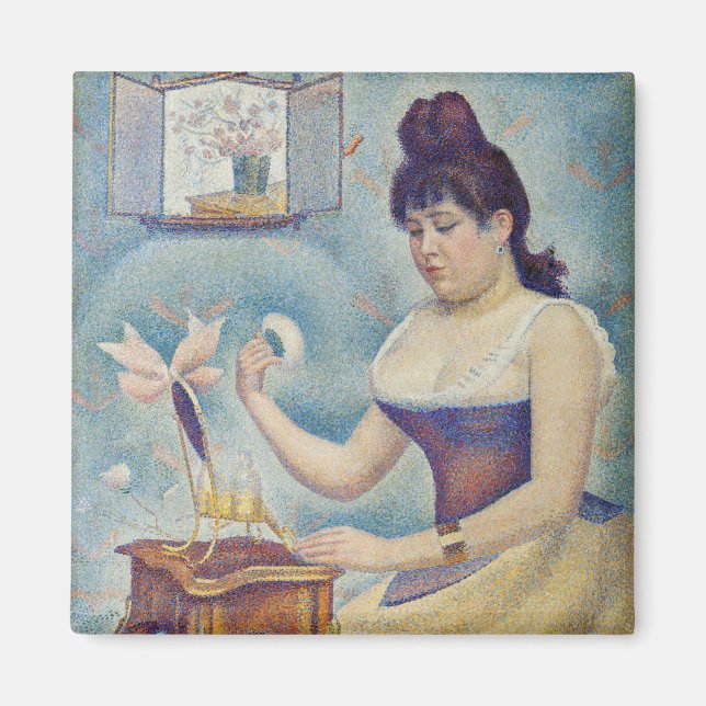 Georges Seurat - Young Woman Powdering Herself Magnet (Framsidan)