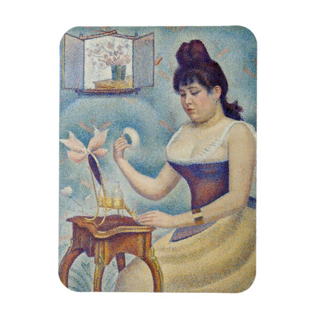 Georges Seurat - Young Woman Powdering Herself Magnet (Vertikal)