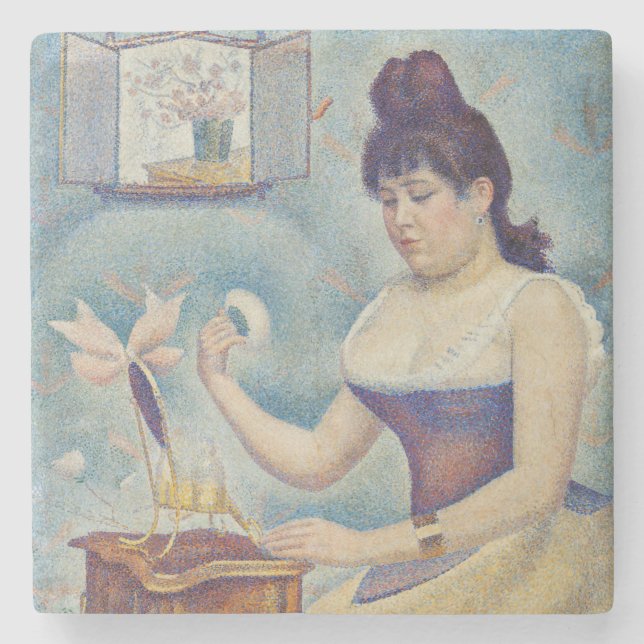 Georges Seurat - Young Woman Powdering Herself Stenunderlägg (Framsidan)