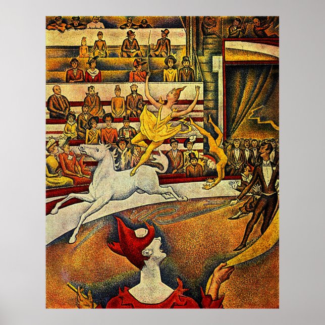 Georges Seurat's Circus (1891) - Clown & Rider Poster (Framsidan)