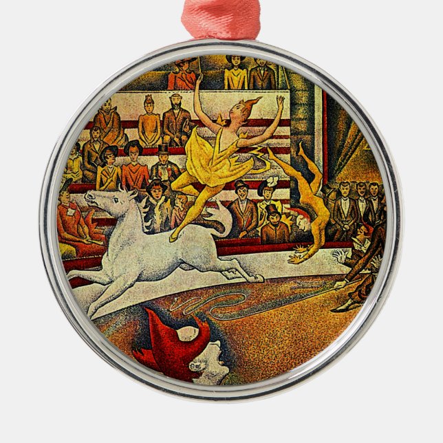 Georges Seurat's Circus (1891) Julgransprydnad Metall (Framsidan)