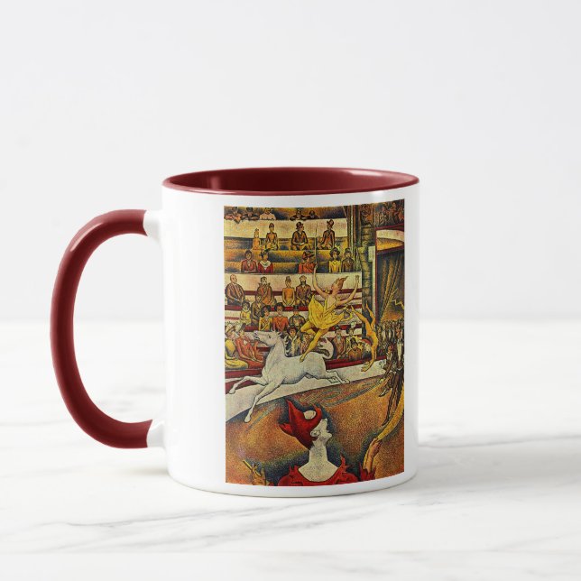 Georges Seurat's Circus (1891) Mugg (Vänster)