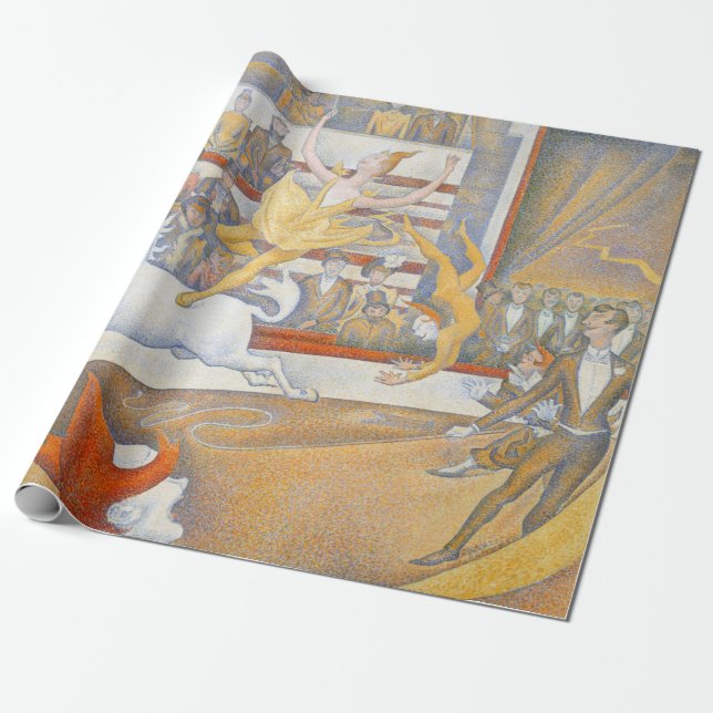 Georges Seurat's Circus 1891 Presentpapper (Utrullad)