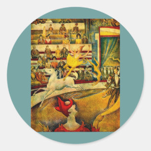 Georges Seurat's Circus (1891) Runt Klistermärke