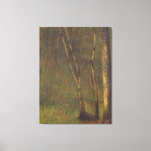 Georges Seurat's In the Skogen at Pontaubert (1883 Canvastryck