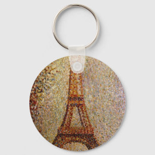 Georges Seurats målning: Det Eiffel torn (1889) Nyckelring
