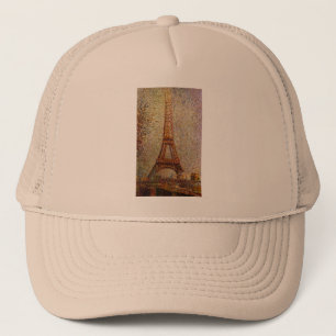 Georges Seurats målning: Det Eiffel torn (1889) Truckerkeps
