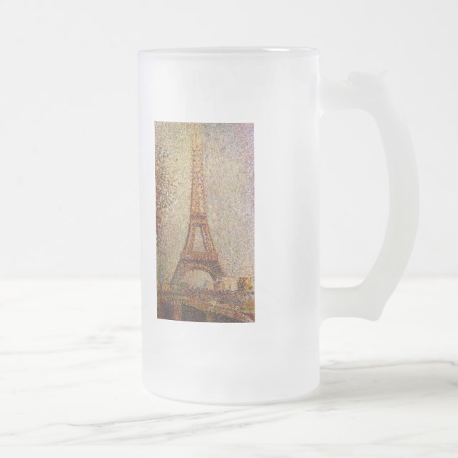 Georges Seurats målning: Eiffel Torn (1889) Frostat Ölglas (Höger)