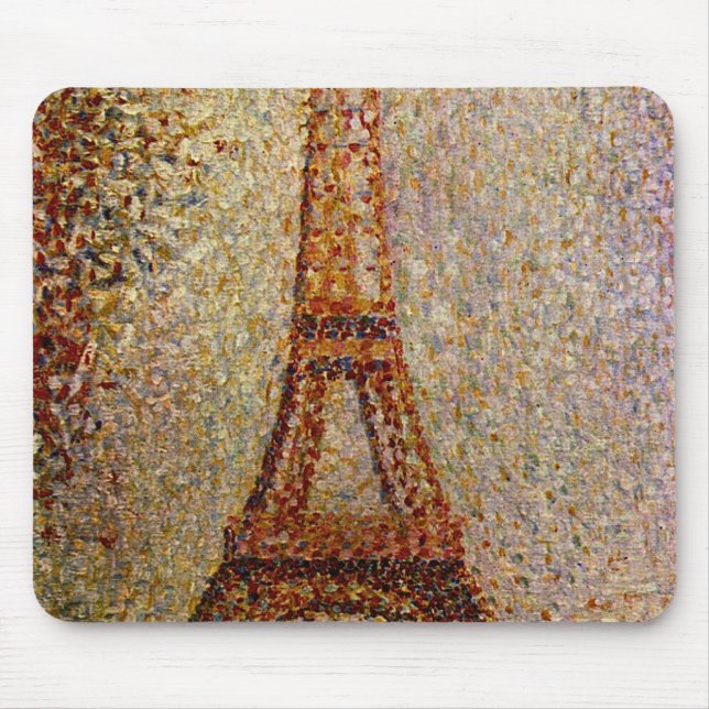 Georges Seurats målning: Eiffel Torn (1889) Musmatta (Framsidan)