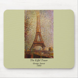 Georges Seurats målning: Eiffel Torn (1889) Musmatta