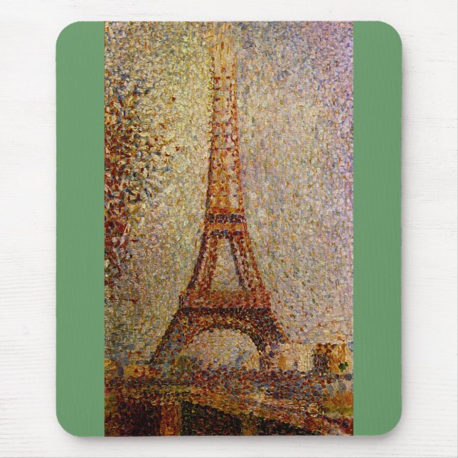 Georges Seurats målning: Eiffel Torn (1889) Musmatta (Framsidan)