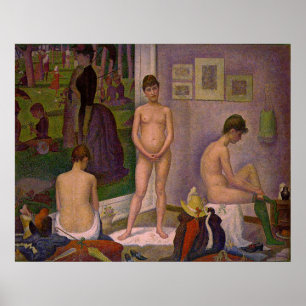 Georges Seurats målning: Modeller (1889) Poster
