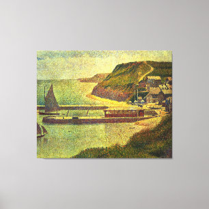 Georges Seurats målning: Port-en-Bessin (1888) Canvastryck
