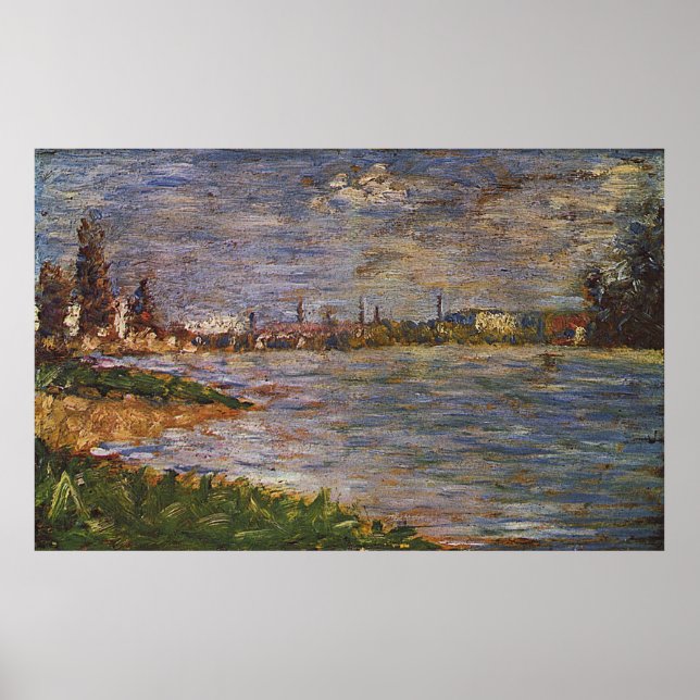 Georges Seurats målning: The Two Banker (1883) Poster (Framsidan)