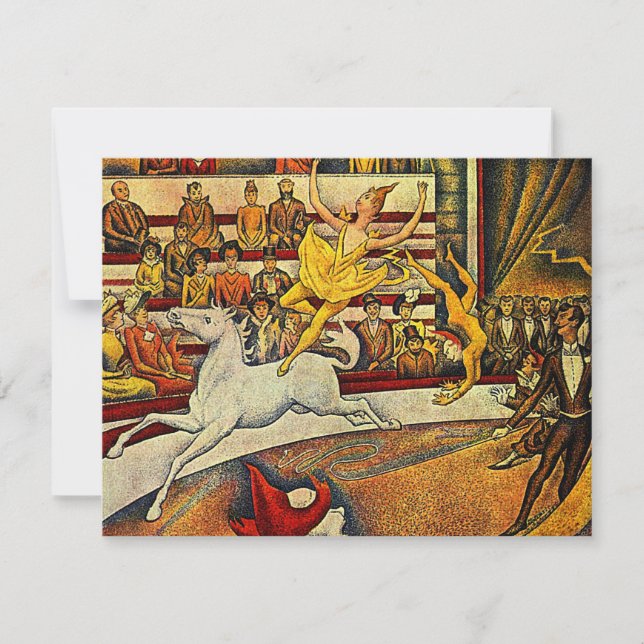 Georges Seurat's The Circus (1891) Inbjudningar (Framsida)