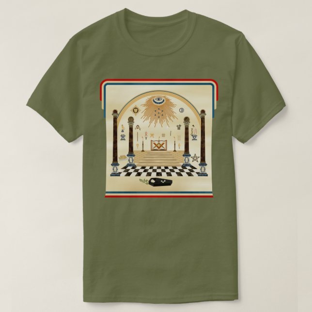 Georges Washington Masonic förklädekonst T Shirt (Design framsida)