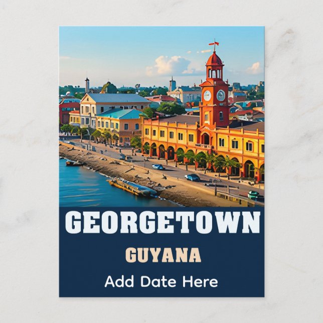 Georgetown Colonial Waterfront och Guyanesiskt arv Vykort (Framsida)
