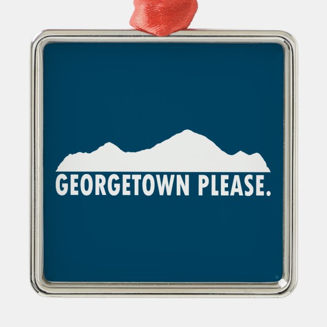 Georgetown Colorado Vänligen Julgransprydnad Metall (Framsidan)