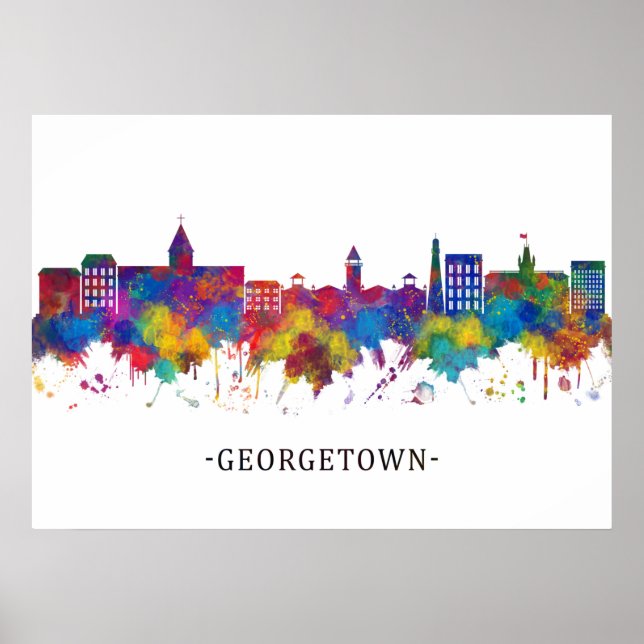 Georgetown Guyana Skyline Poster (Framsidan)