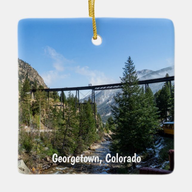 Georgetown Loop Railroad Julgransprydnad Keramik (Framsida)