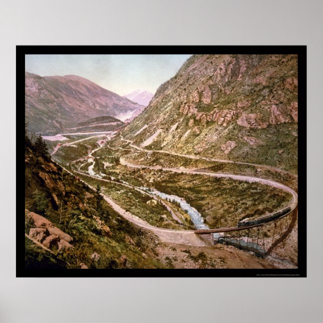 Georgetown Loop Railroad med Tåg 1899 Poster (Framsidan)