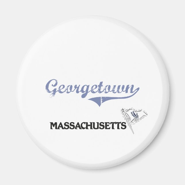 Georgetown Massachusetts City Classic Magnet (Framsidan)