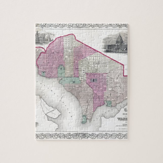 Georgetown och Washington DC Pussel (Vertikal)