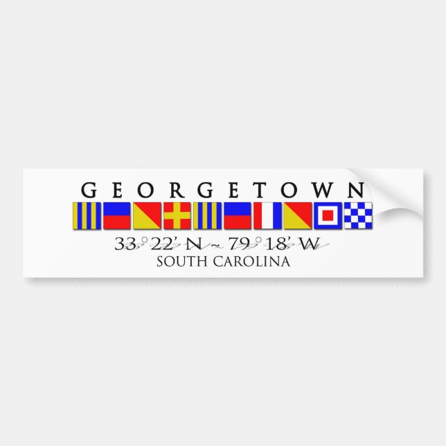 Georgetown SC signalerar flaggabildekalet Bildekal (Framsidan)