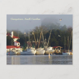 Georgetown Shrimp Boats Souvenir Postcard Vykort