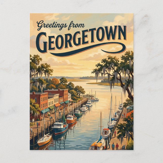 Georgetown, South Carolina, USA USA Vykort (Framsida)