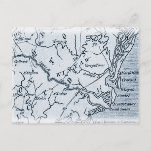 Georgetown Winyah South Carolina Karta Post Card Vykort