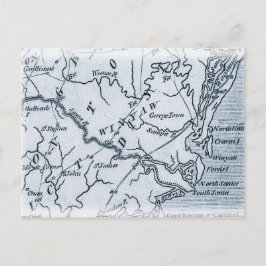 Georgetown Winyah South Carolina Karta Postkort Vykort