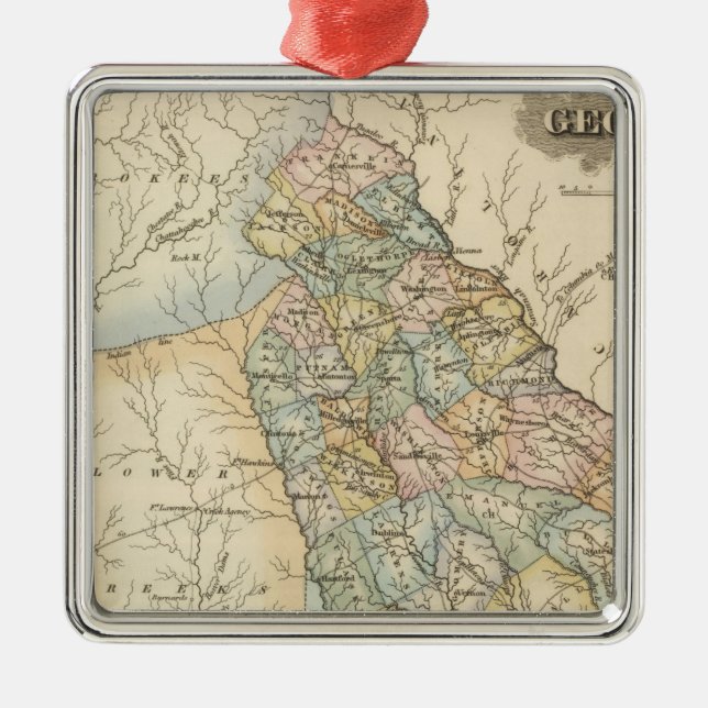 Georgia 13 julgransprydnad metall (Framsidan)