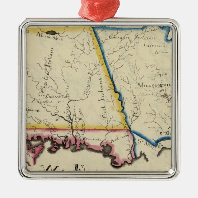 Georgia 13 julgransprydnad metall (Framsidan)