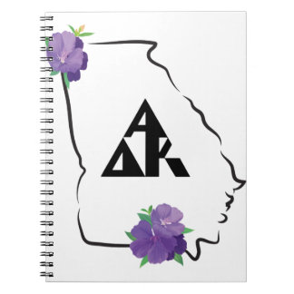 Georgia Alpha Delta Kappa Black triangle logotyp Anteckningsbok