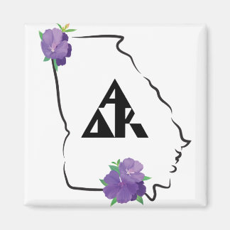 Georgia Alpha Delta Kappa Black triangle logotyp Magnet