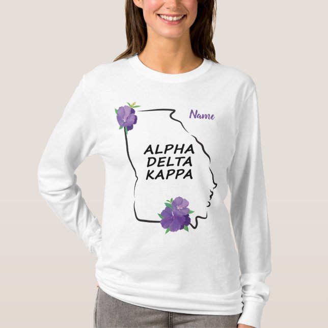 Georgia Alpha Delta Kappa Tshirt-Avslappnaden med  T Shirt (Framsida)