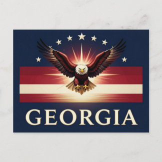 Georgia Amerikansk Örn Crimson Sun ⭐ Vykort