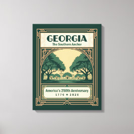 Georgia Art Deco Amerika 250-årsjubileum Canvastryck