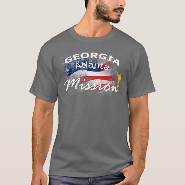 Georgia Atlanta Mormon LDS Uppdrag missionär T Shirt (Framsida)