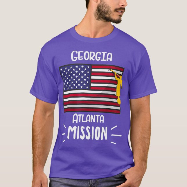 Georgia Atlanta Mormon LDS Uppdrag missionär T Shirt (Framsida)
