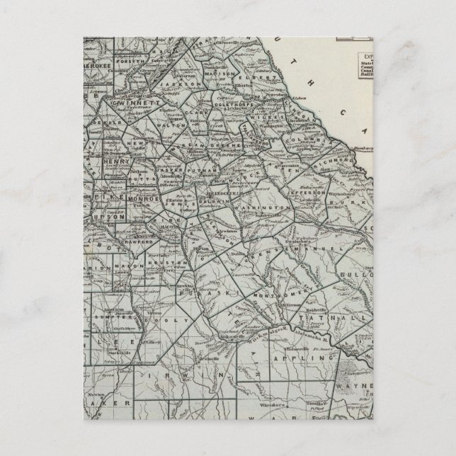 Georgia Atlas Karta Vykort (Framsida)