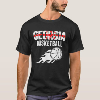 Georgia Basketball Fläkt Jersey Georgian Flagga Sp T Shirt