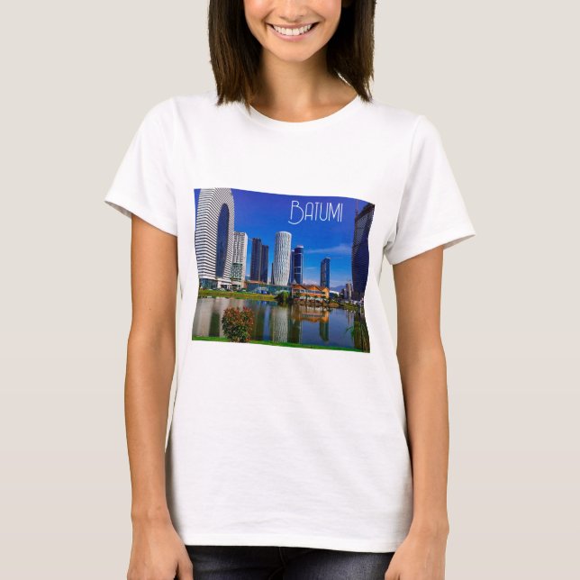 Georgia Batumi Architecture liggande T Shirt (Framsida)