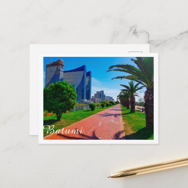 Georgia Batumi Architecture liggande Vykort (Fram/Back In Situ)