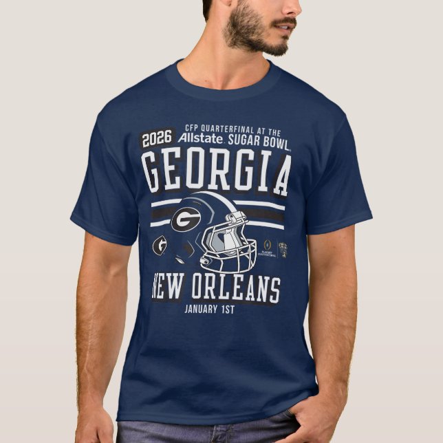 Georgia Bulldogs Sugar Bowl CFP Quarterfinal 20252 T Shirt (Framsida)