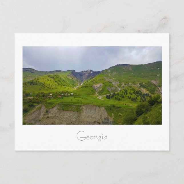 Georgia Caucusbergs liggande natur Vykort (Framsida)