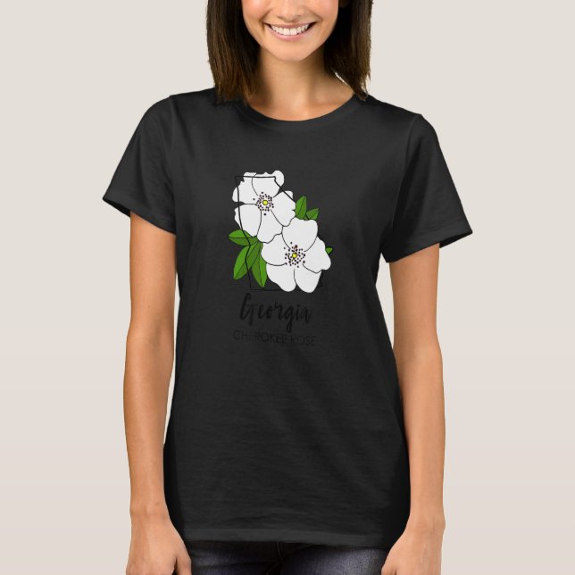 Georgia Cherokee Ro Flower T Shirt (Framsida)